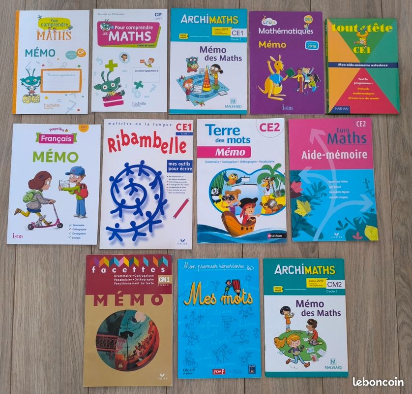 Mémo Maths et Français (CP au CM2) NEUFS (image 1)