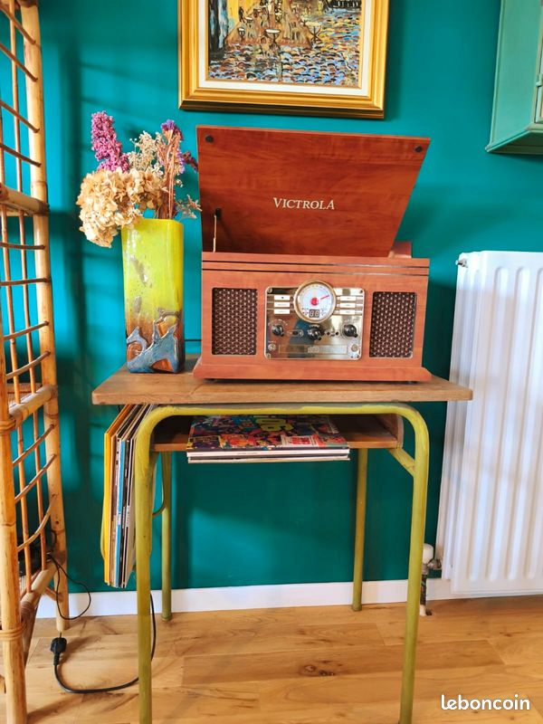 Petit bureau / porte vinyle / table d'appoint (image 2)