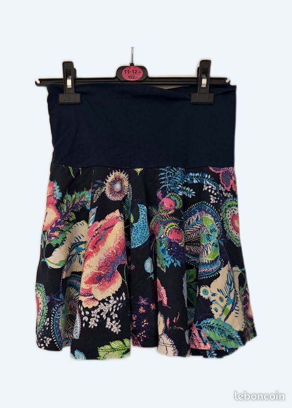 Jupe Colorée Desigual Pour Fille Taille 12 Ans - Occasion En Très Bon état, Style évasé