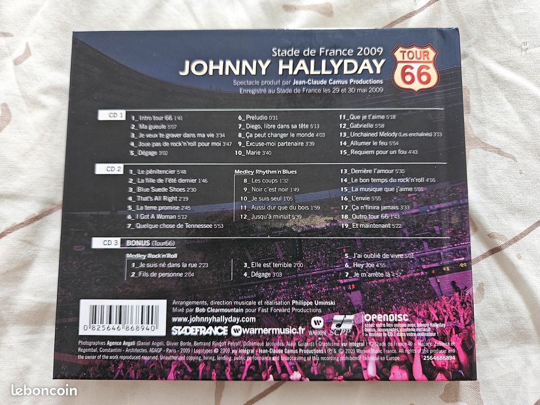 Johnny hallyday "tour 66" (coffret 3 cd + coffret 2 dvd) édition luxe (image 9)