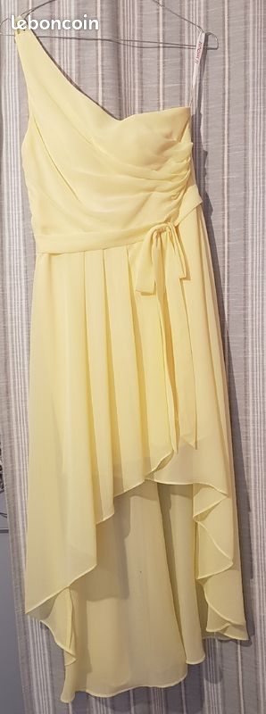 Robe de cocktail jaune poussin (image 1)
