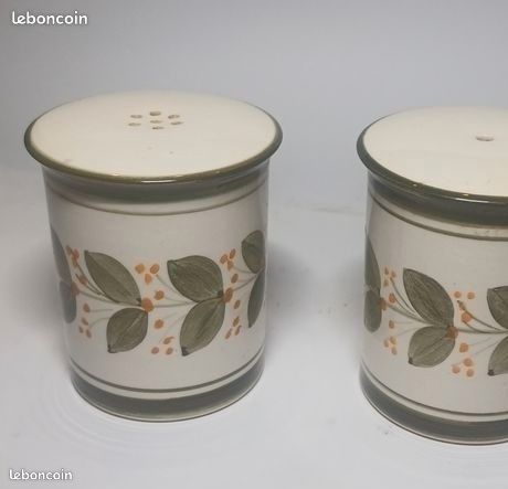 Salière & poivrière vintage – céramique – années 60/70 (image 1)