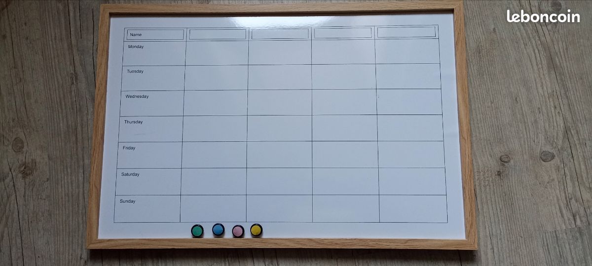 Tableau planning magnétique (image 1)