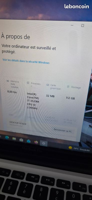 Macbook pro mi 2012 i7 SDD (image 2)