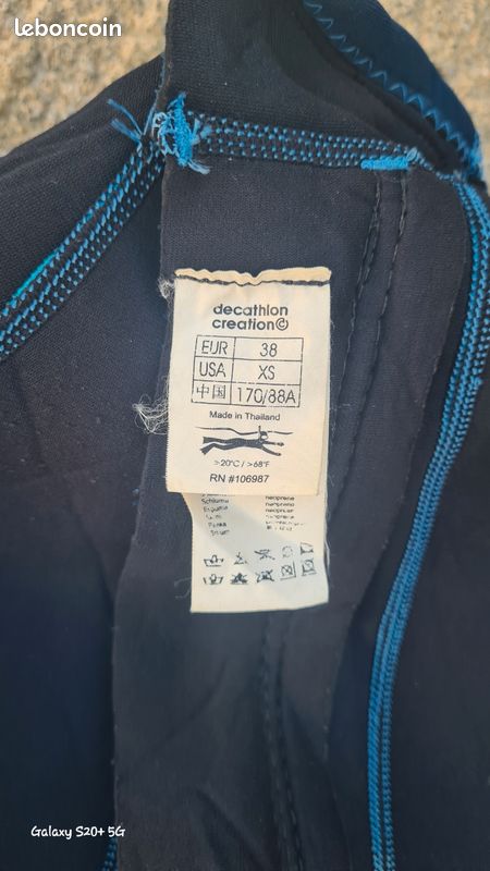 🤿 Combinaison néoprène Tribord Decathlon 2 mm – Taille 38 / XS (image 4)