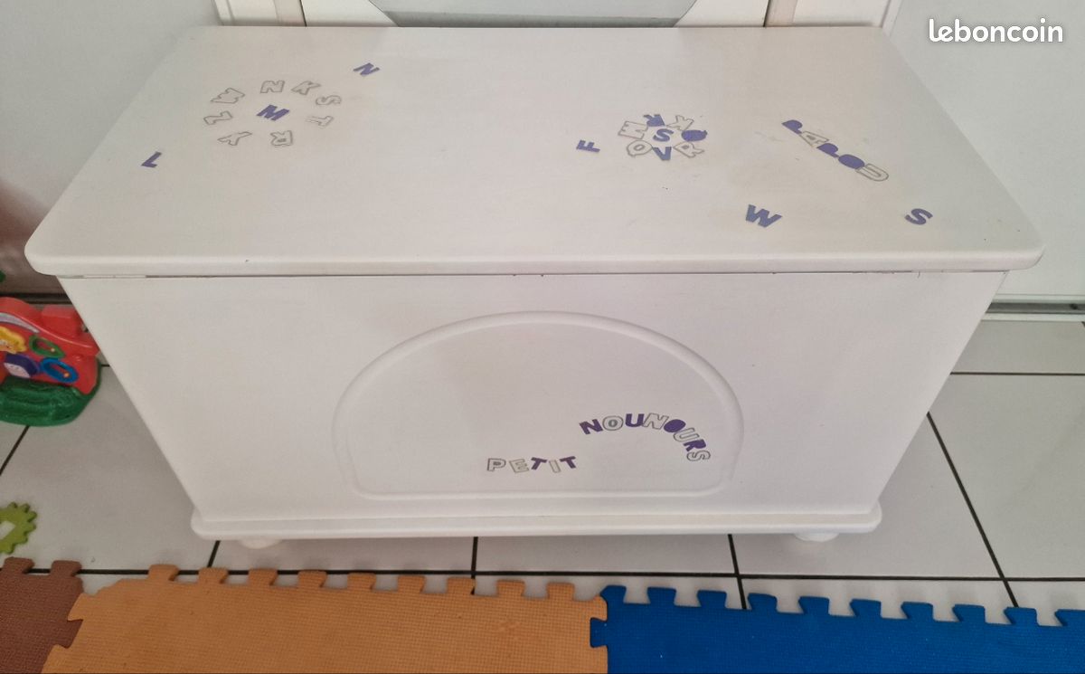 Coffre a jouet blanc (image 1)