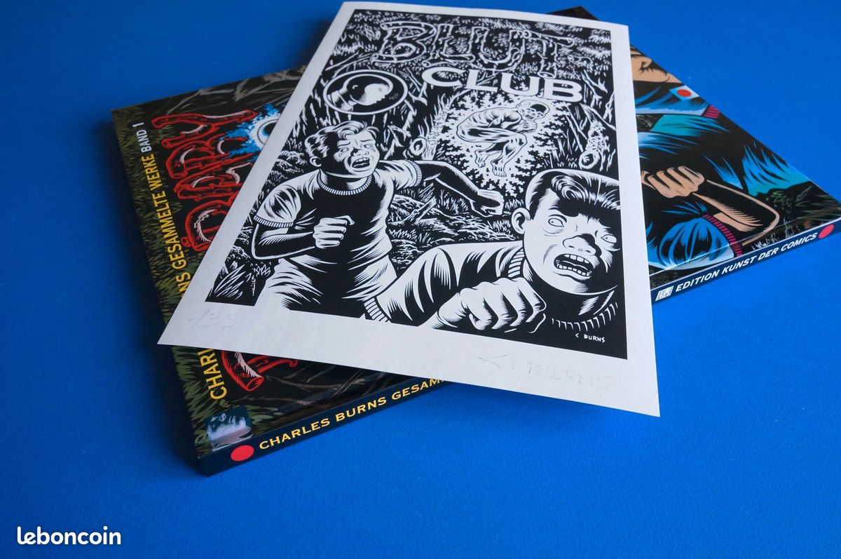 Sérigraphie 'Face à Face' Par Charles Burns – Édition Limitée 100ex – Signée