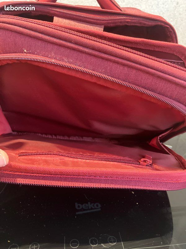 Sac Vanity neuf torrente couture bordeaux grande capacité (image 3)