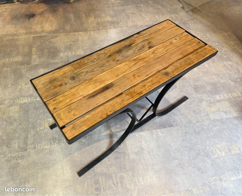 Table basse vintage en fer forgé (image 2)