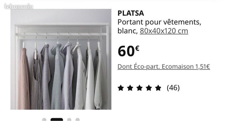 Rangement penderie vêtement chaussure ikea platsa (image 3)