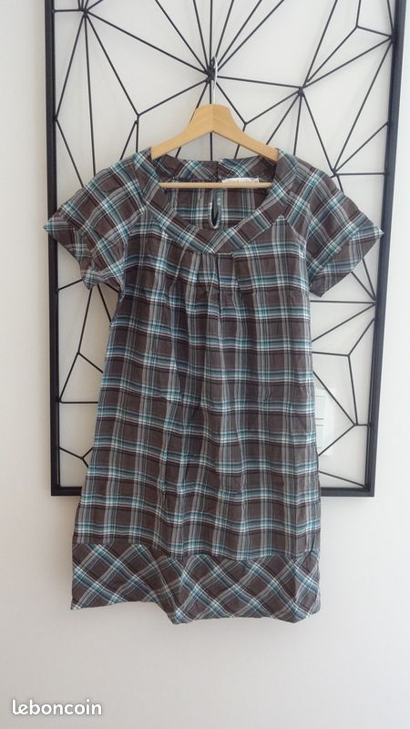 Robe Cache Cache Taille 38 - Coton, Poches, Marron Clair, Très Bon état !