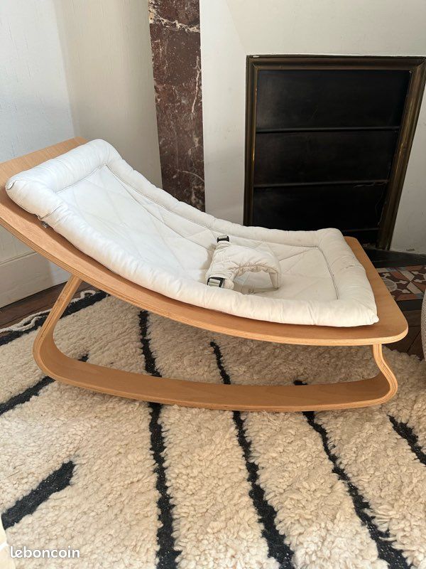 Transat Charlie Crane LEVO – Blanc / Bois (image 2)