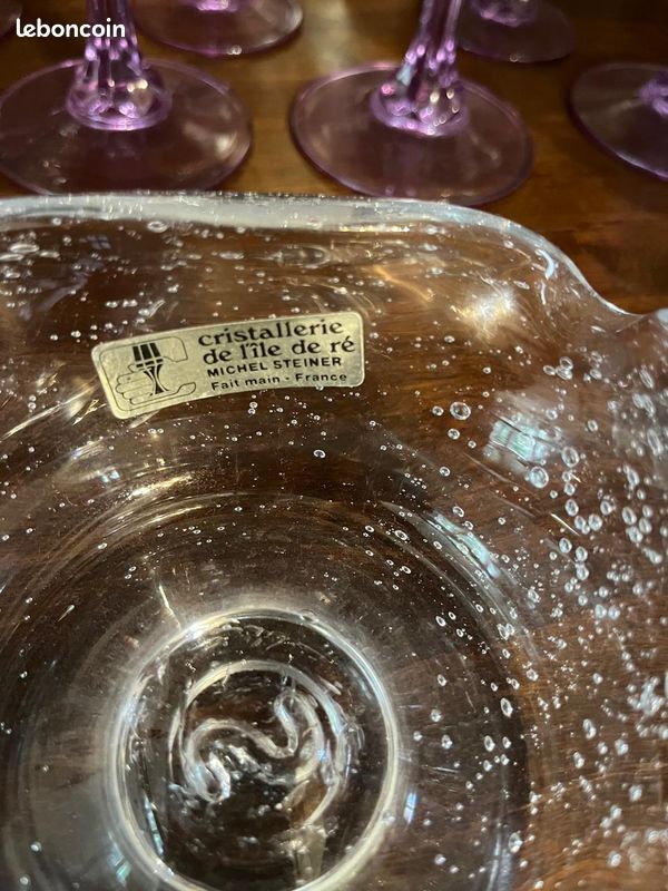 Vase en cristal artisanal – Michel Steiner (Île de Ré) (image 4)