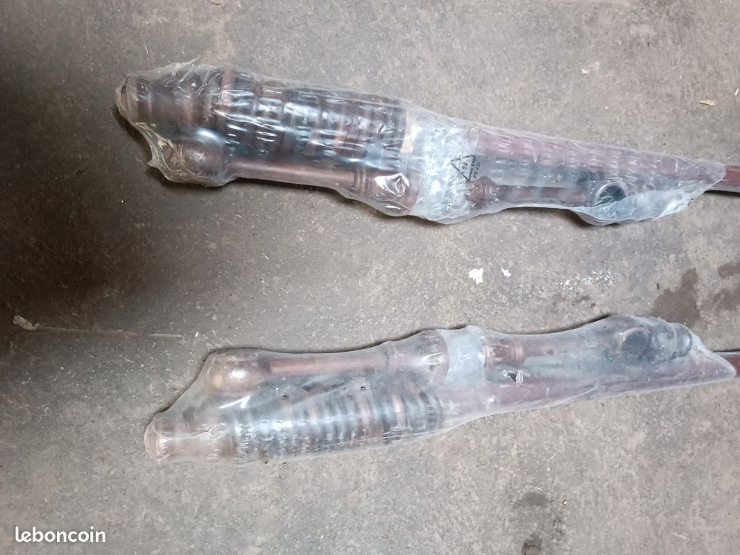 2 barres de rideau en bois avec anneaux et supports, 1m60, tenture (image 2)
