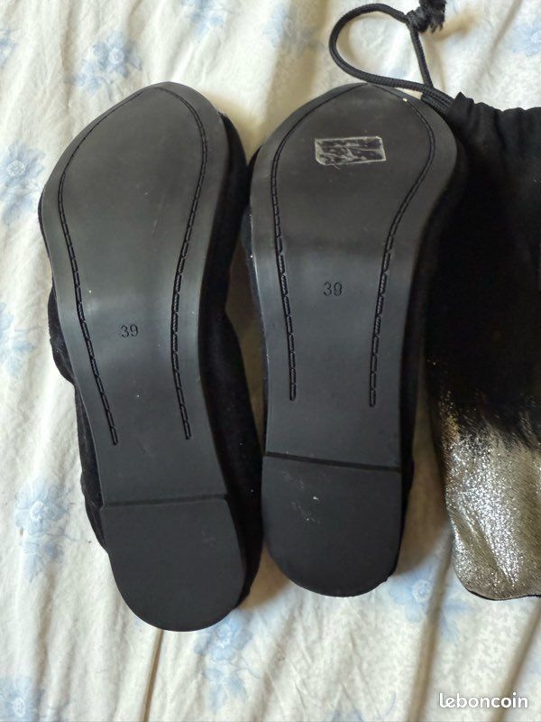 Ballerines luxes Home travel noires argent Atelier Mercadal (image 4)