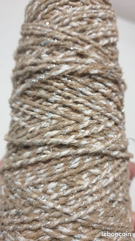 Fil fantaisie écru / beige / argent (image 3)