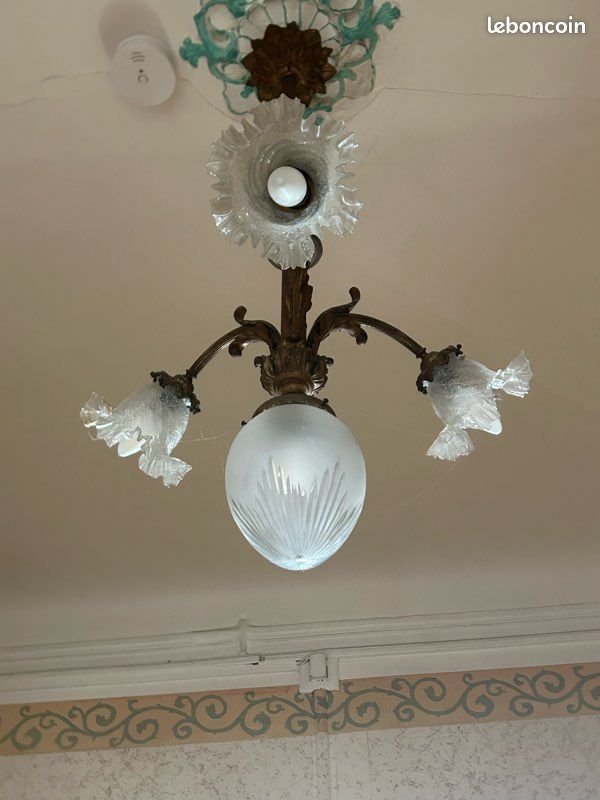 Lustre ancien style art nouveau (image 1)
