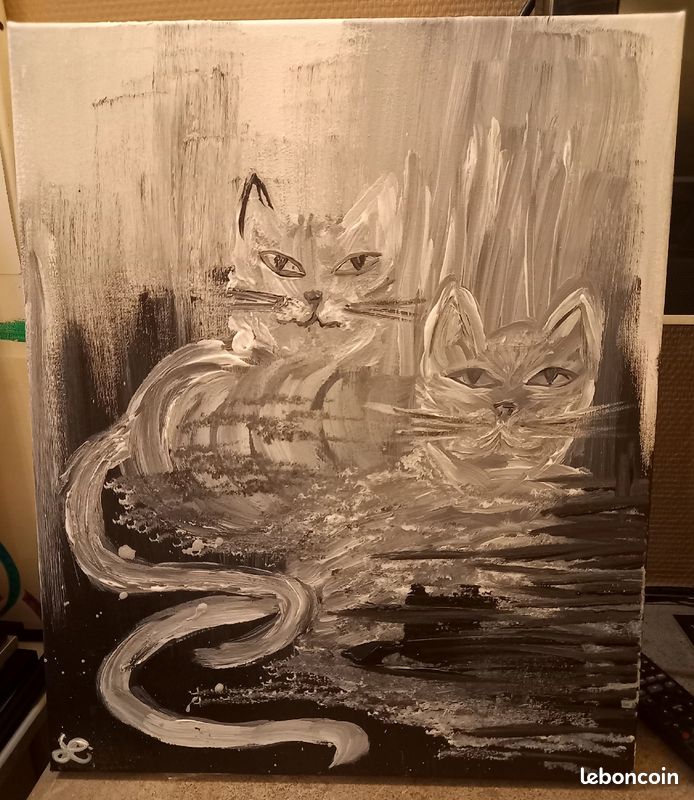 Tableau toile peinture acrylique (image 1)