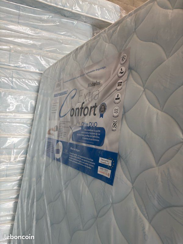 Vente matelas + sommier (140x190) 1 (image 2)