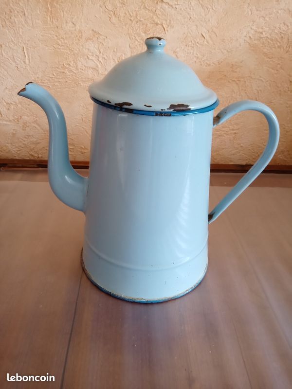 Cafetière ancienne bleue (image 1)