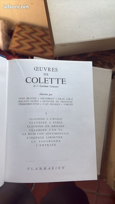 Coffret Oeuvres Colette 3 volumes illustrés Flammarion (image 1)