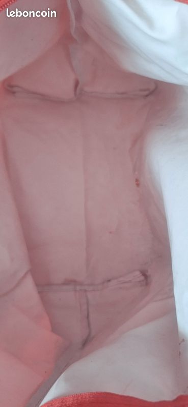 Sac Longchamp pliage authentique taille L corail (image 3)