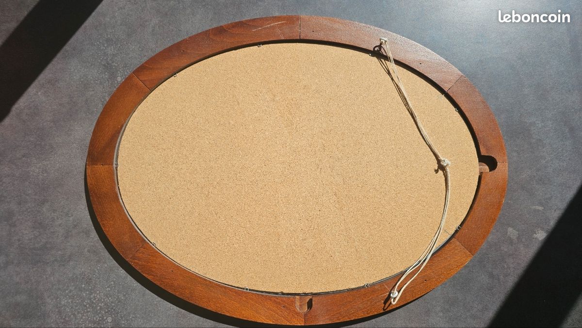 Miroir ovale en bois de qualité (image 4)