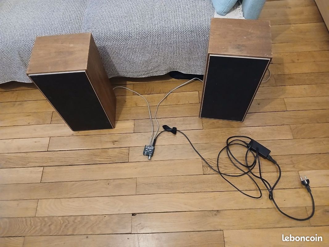 Paire d'enceintes vintage + Bluetooth Audio Amplificateur (image 1)