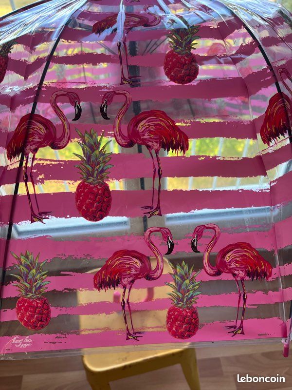 Parapluie transparent rose (image 2)