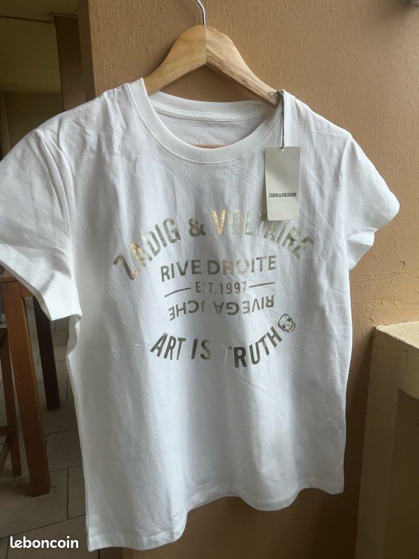 Blason Tee Shirt Blanc Zadig Et Voltaire Femme T Shirt Zadig Et