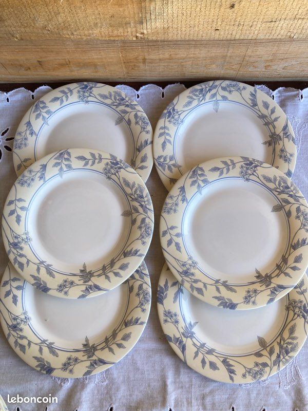 6 assiettes plates Arcopal (image 1)
