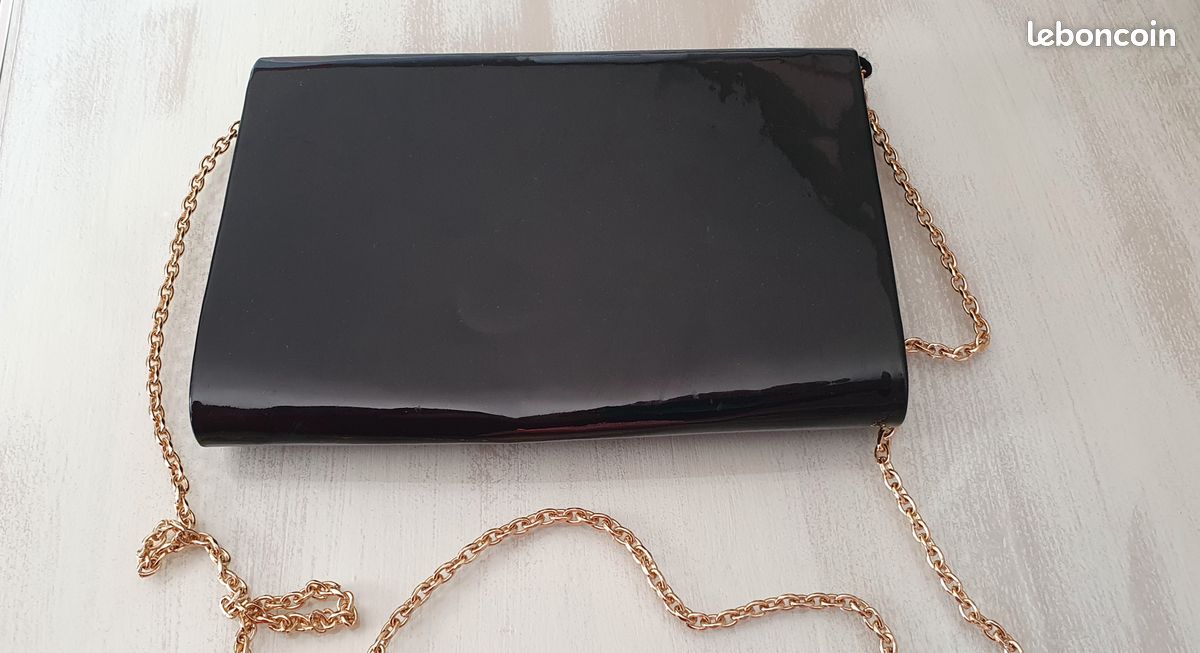 Pochette soiree verni noir (image 2)