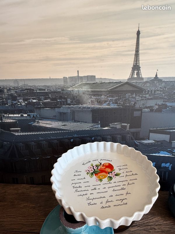 Moule Tarte aux pommes avec recette & dessin 29 cm - Made in France  - TBEG (image 9)