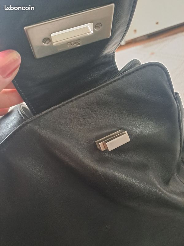 Sac à main cuir noir Nicoli (image 4)