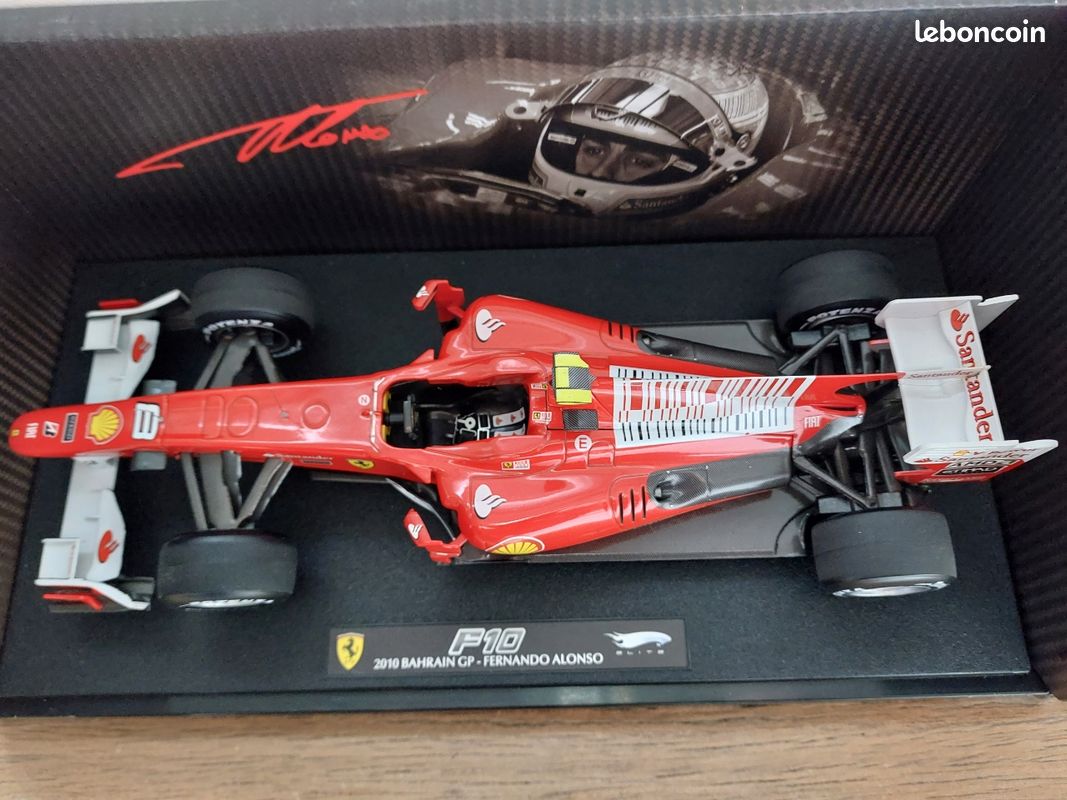 Hot Wheels 1/18 Ferrari F10 Fernando Alonso 2010 Bahrain GP F1 Diecast