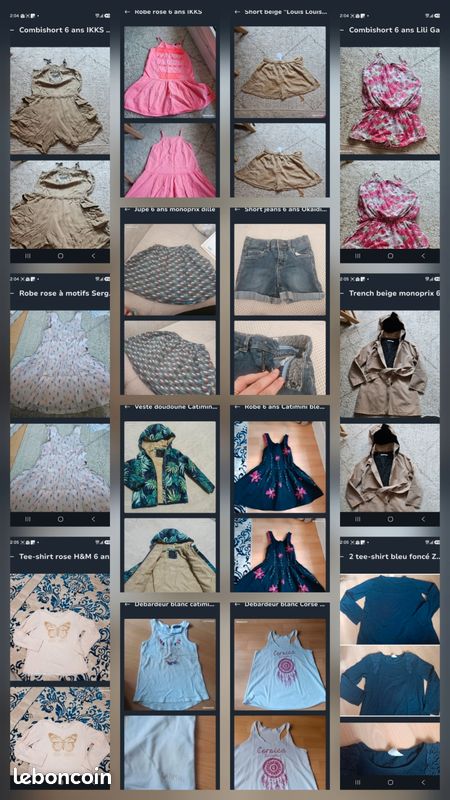 Lot ou à l'unité 44 vêtements fille 6 ans (image 1)