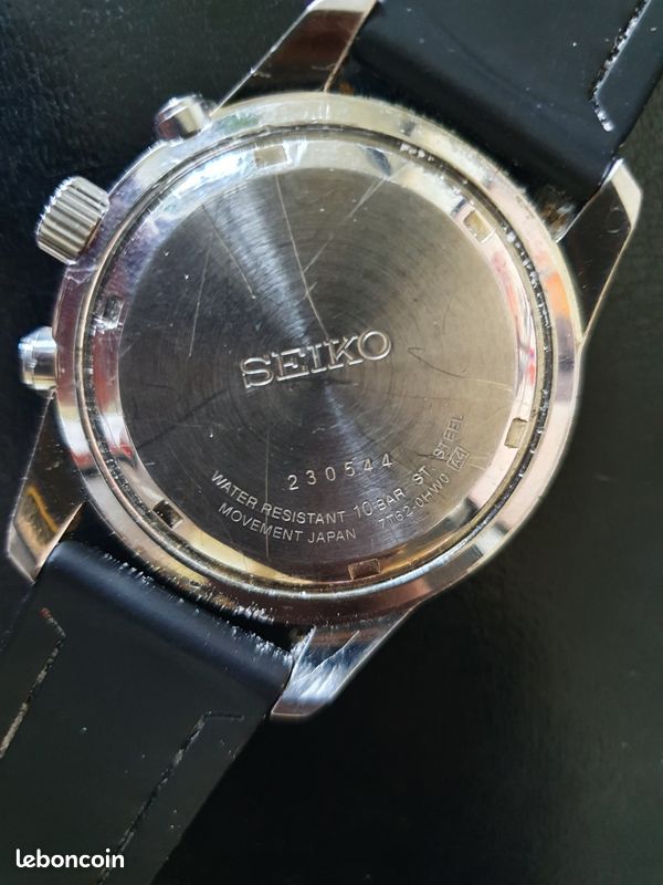 Montre chronographe Seiko Chronograph 100M (Mouvement 7T62) à pile (image 6)
