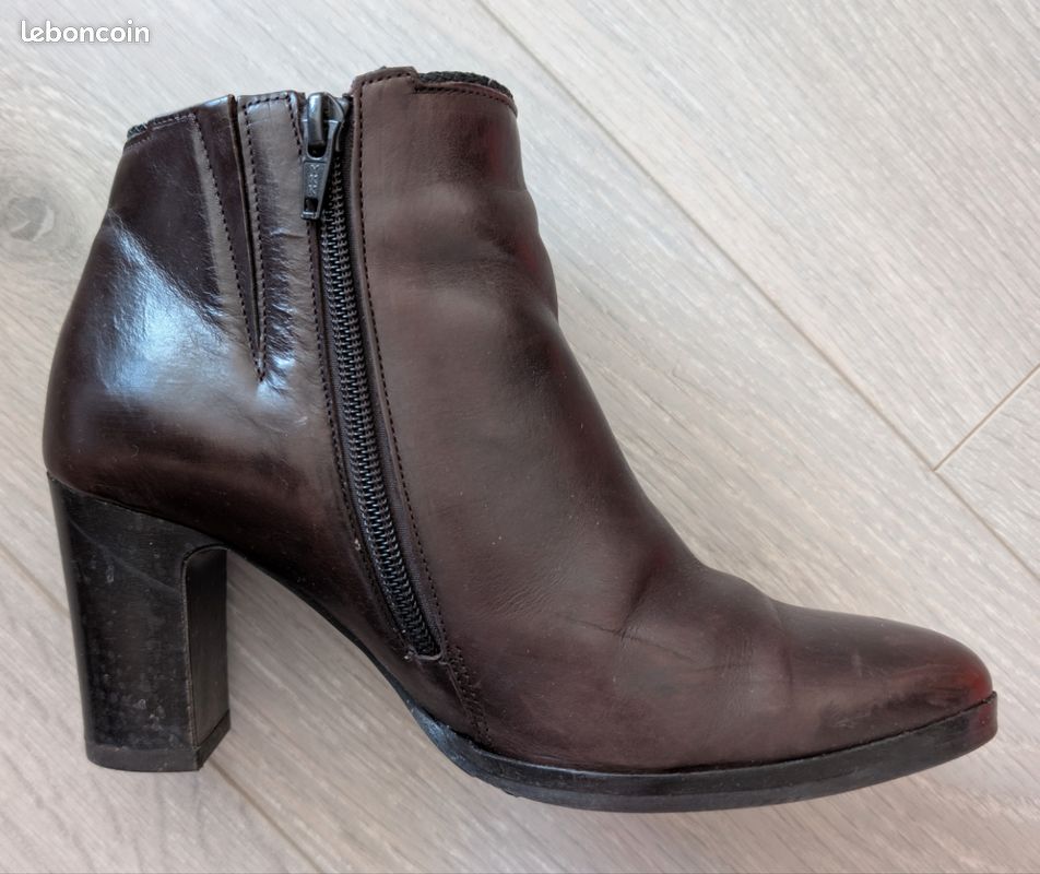 Bottines Gabor Confort G en cuir marron foncé (image 2)