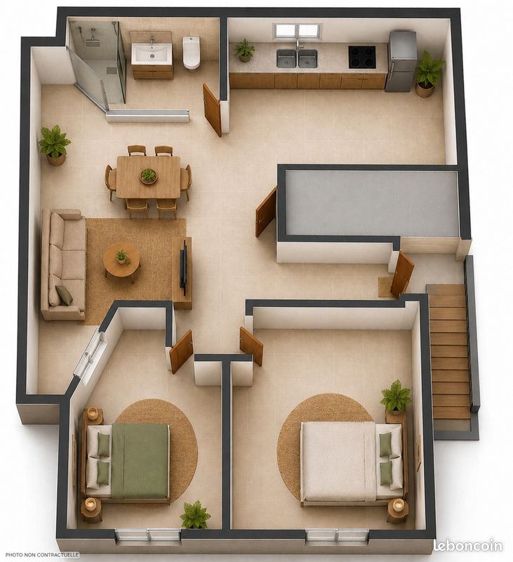 Appartement 3 pièces 57 m² · à Cayenne · 57 m² · 800 €