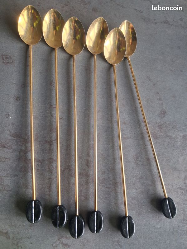 12 cuillères à moka vermeil LXVI couronne de Baron | GSLR Antiques