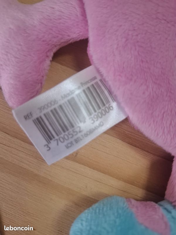 Doudou plat rose jaune bleu Monsieur Madame Madame Princesse BabyToLove (image 4)