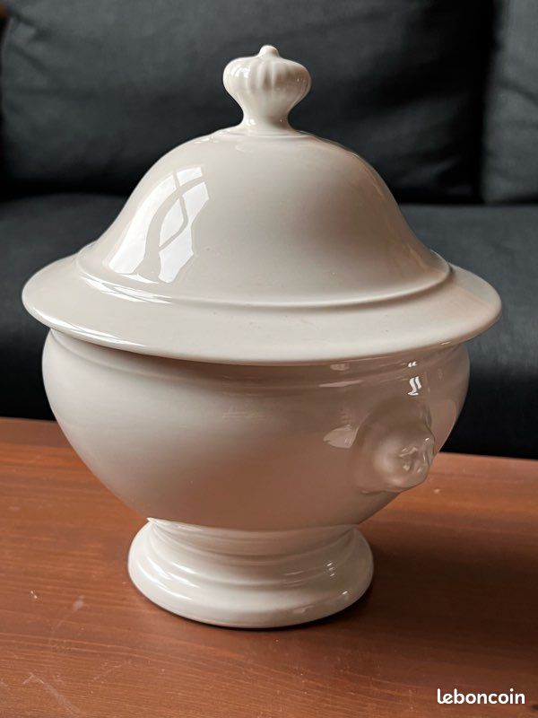 Soupière blanche en porcelaine (image 5)