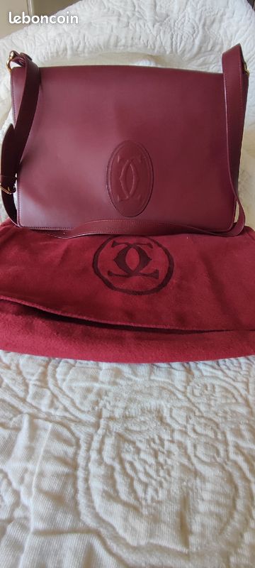 CARTIER sac must cuir bandoulière très bon etat (image 7)