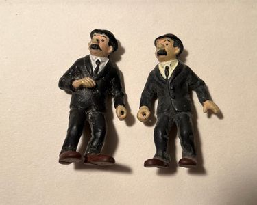 Figurine Ancienne Tintin Dupont Avec Canne - PVC - Collection - Occasion