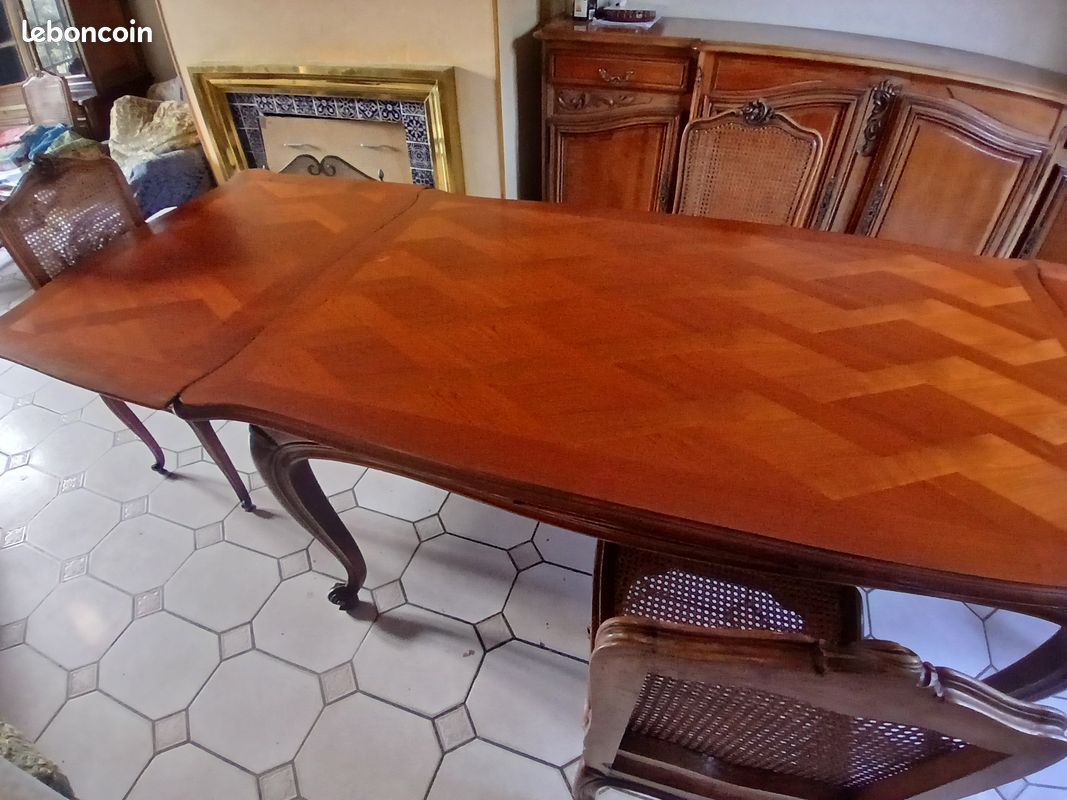Table à Rallonges Louis XV En Merisier Massif, 140x90 Cm, France 1966