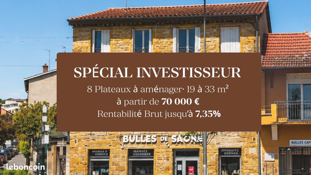 Appartement 1 pièce 21 m² · à Fontaines-sur-Saône · 21 m² · 80 000 €