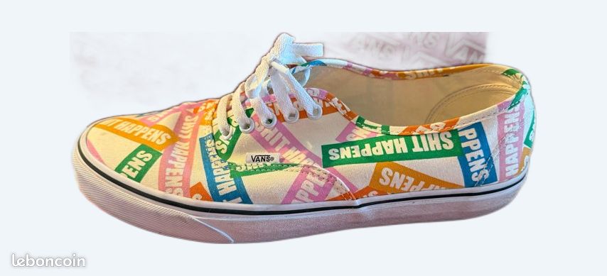 Vans édition limitée imprimé multicolore – Taille 45 (image 1)