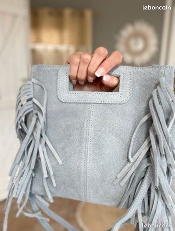 Sac bohème franges tout cuir avec bandoulière Accessoires