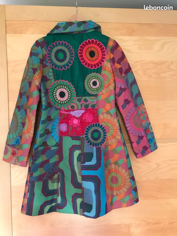 Manteau Femme Desigual Taille 36 (FR) - Marine - Occasion En Très Bon état