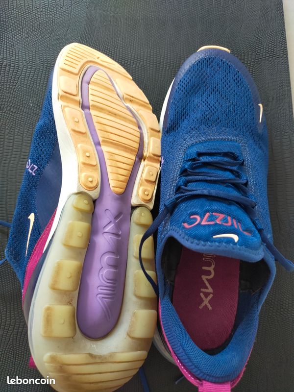 Nike Sneaker Air Max 270 Femme Bleu Et Rose Nike Air Max 270